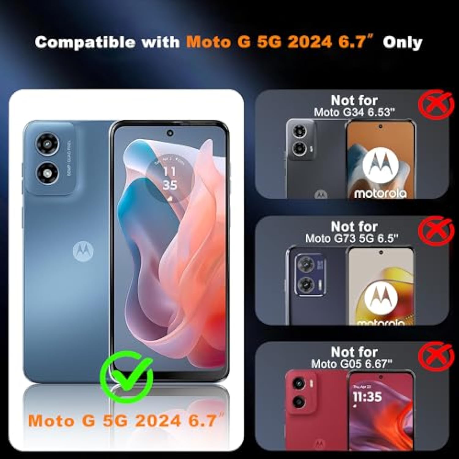 For Moto G 5G 2024 Case With [2Pcs] Hd Screen Protector, [Military Grade Shockproof] & Slide Camera Cover, 360° Rotated Ring Kickstand Protective Case For Moto G 5G 2024,Olive Green