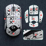 2-In-1 Mouse Grip Tape Anti Slip For Logitech G Pro X Superlight, Superlight 2 Wireless Gaming Mous Pre-Cut Gaming Mouse Skins, Self-Adhesive, Sweat-Resistant (White Set + Black Set)