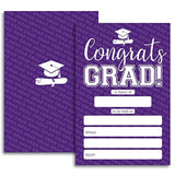 20 Cards With Envelopes, Graduation Party Invitations 2026, 2026 College, High School, University Grad Celebration.?027? (Purple)