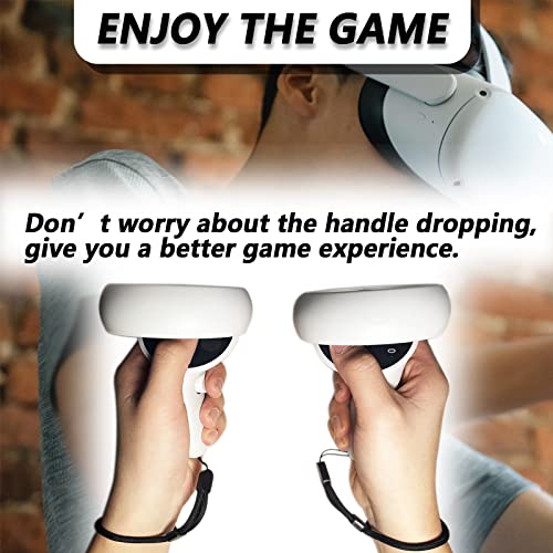 Improved Replacement Wrist Wraps For Oculus Quest 2 Gen Controller, Reflective Hand Straps With Resin Black Stopper, Replacement Adjustable Wrist Lanyards For Oculus Controller(Purple)