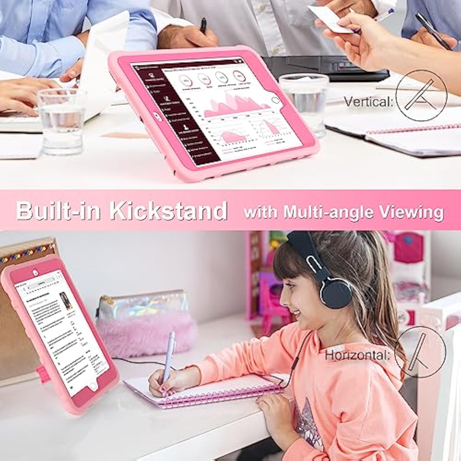 Ipad Mini Case, Ipad Mini 2 Case, Ipad Mini 3 Case With Kickstand, 3 In 1 Heav