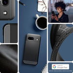 Spigen Rugged Armor Designed for Pixel 8a Case (2024) [Military-Grade Protection] - Matte Black