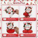 Merry Christmas Party Decorations Bundle - Includes Festive Christmas Honeycomb Centerpieces ?Santa Claus Snowman Table Toppers, Perfect for Classroom Decor, Christmas & Winter Birthday Party Supplies