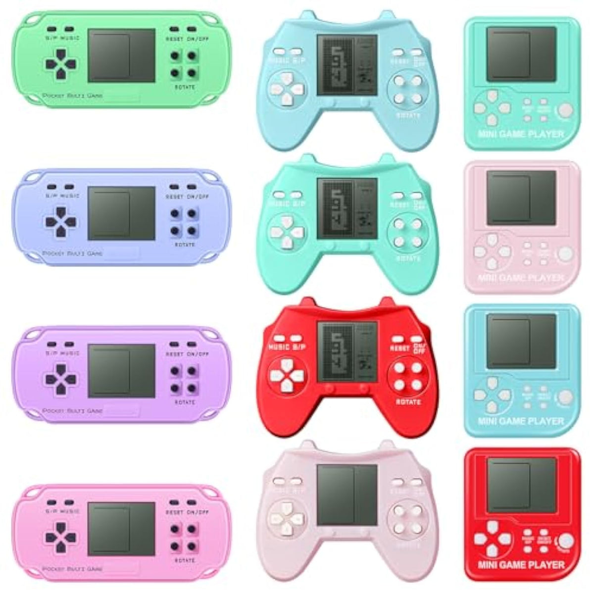 12Pcs Video Game Birthday Party Favors For Kids, Video Game Console Keychain For Boys Girls Birthday Supplies Classroom Prizes
