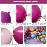 Orange Red Balloon Arch Kit Burgundy Pink White Balloons for Baby Shower Birthday Party