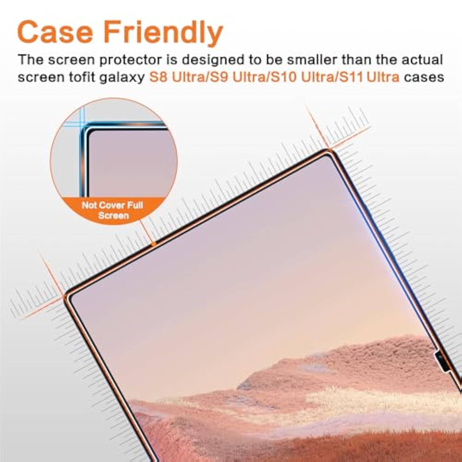 2 Pack Tempered Glass Screen Protector for Samsung Galaxy Tab S10/S9/S8 Ultra 14.6 Inch