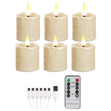 Rechargeable Tea Lights Flickering Timer Flameless Candles with Remote, 6pcs LED Tealight Votive Candles for Halloween Xmas Party Home Decor Wedding Table Centerpieces