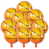18" Basketball Foil Balloons 10pcs Sports Theme Birthday Party Decorations