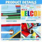 World Flag Banner International World Flags Banner Country Flags Banner Backdrop Decoration with Brass Grommets Party Supplies Sports Events Bar Sports Clubs Birthday Party Classroom Decoration, Red