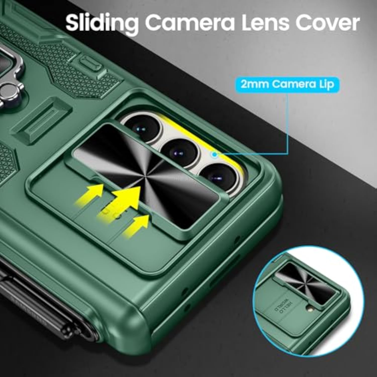 Galaxy Z Fold 5 Case with S Pen Holder and Hinge Protection - Premium Phone Case with Belt Clip