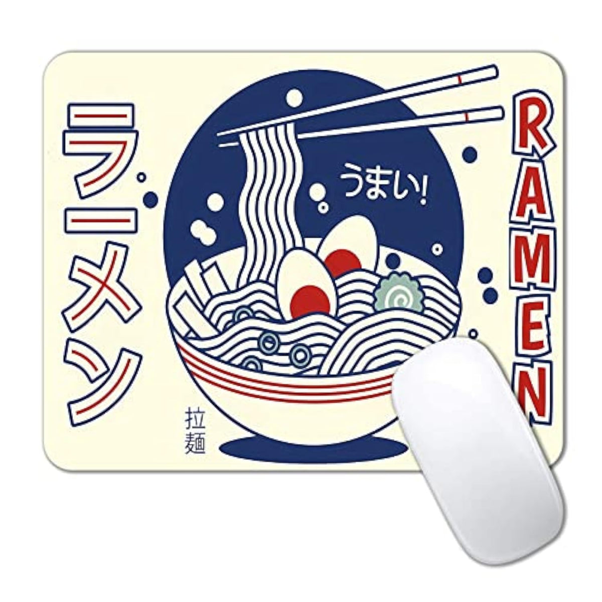 Mouse Pad, Japanese Food Mouse Pads For Wireless Mouse, Non-Slip Rubber Small Portable Ramen Culture Mousepad For Laptop & Pc & Mac