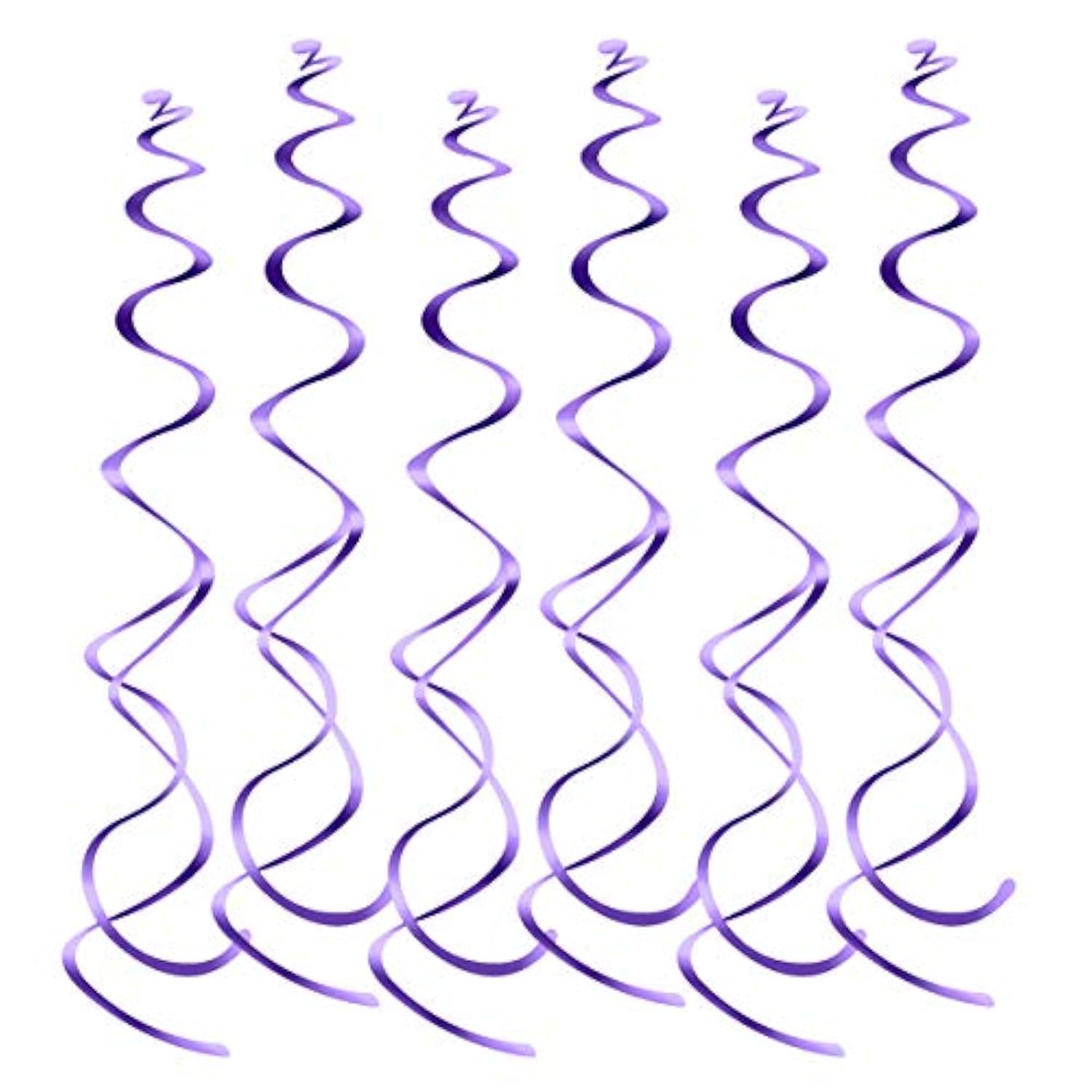 12Pcs Purple Hanging Spiral Swirl Ceiling Decorations 74cm for Party Supplies