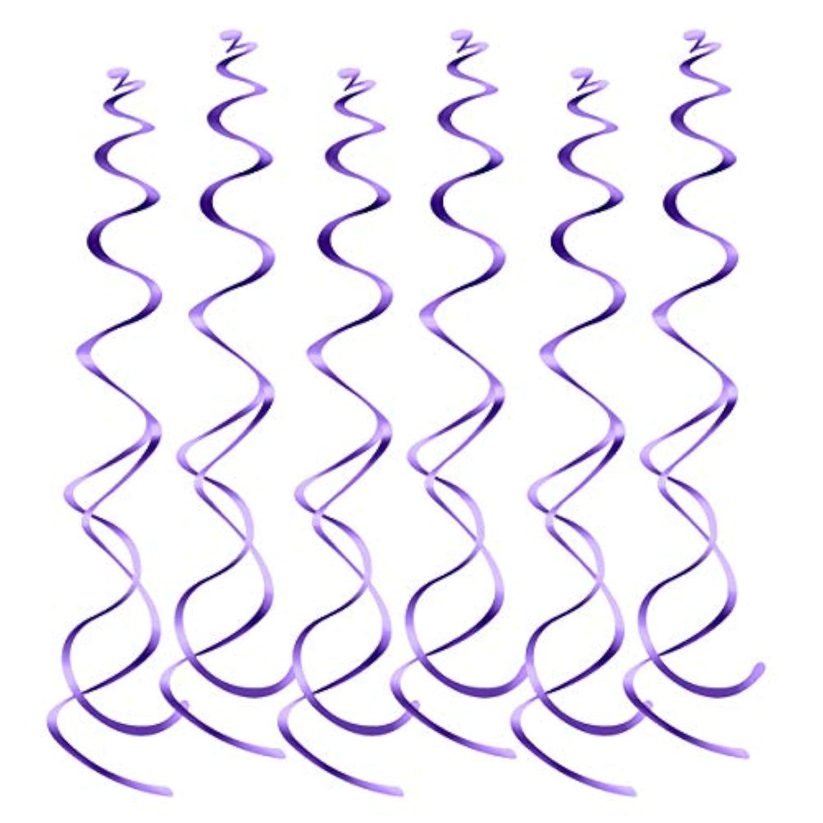 12Pcs Purple Hanging Spiral Swirl Ceiling Decorations 74cm for Party Supplies