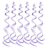 12Pcs Purple Hanging Spiral Swirl Ceiling Decorations 74cm for Party Supplies