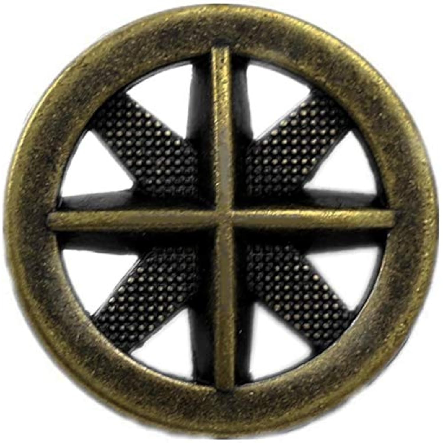 15 Pieces Asterisk Metal Antique Brass Color Metal Shank Buttons. 20Mm