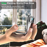 Samsung Galaxy Z Flip 4 Case Clear Crystal With Ring Stand Holder