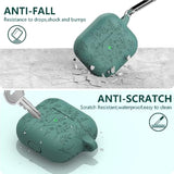 For Airpods 3Rd Generation Case With Cleaning Kit, Flower Engraved Cases Compatible With Airpod Case 3Rd Generation, Soft Silicone Case Cover With Keychain For Women, Front Led Visible