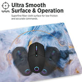 Large Gaming Mouse Pad, Extended Xxl, (35.4X15.7X0.11 In), Long Non-Slip Rubber Base Mousepad, Stitched Edges, Waterproof Keyboard Desk Mat For Game, Work, Office, Home Decor (Deep Blue Ocean)