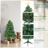 3Ft Premium Hinged Artificial Holiday Small Mini Christmas Tree For Tabletop,Home, Office, Indoor And Outdoor Holiday Decoration,Easy Assembly Metal Hinges & Foldable Base