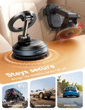 Car Phone Holder Mount - [Ultra Vacuum Suction] Phone Holders for Your Car, 360° Adjustable Suction Cup Magnetic Phone Holder for Car Dashboard