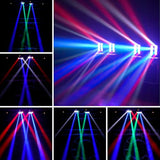 Spider Moving Head Light 8X10W Leds Beam Dj Lights Rgbw Sound Activated And Dmx-512 Control For Party Pub Festival Disco Show Wedding Event Stage Lighting - 2 Packs