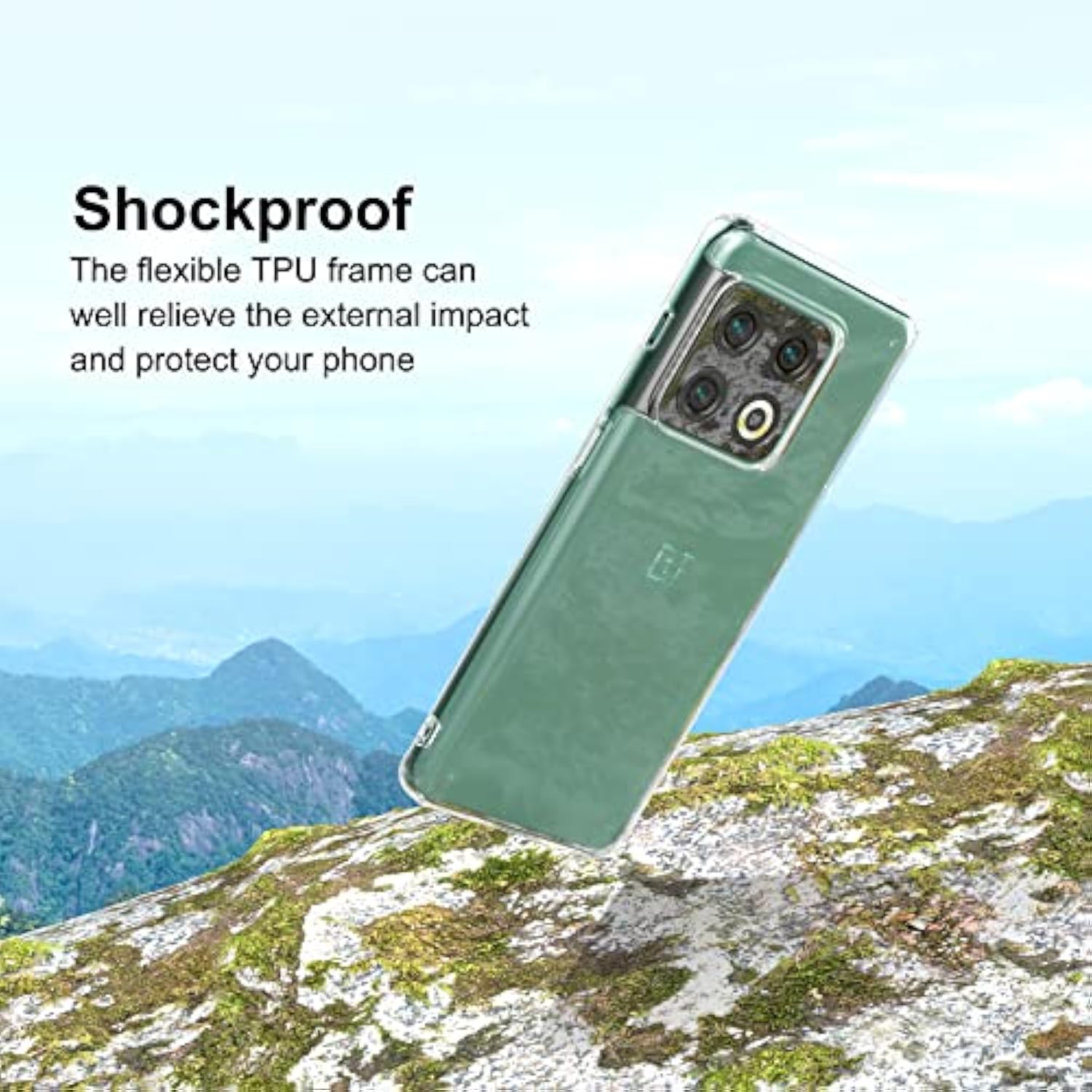 Clear Case For Oneplus 10 Pro Case Shockproof [Hard Pc Back+Soft Tpu Bumper] [Reinforced Corner] [Anti-Yellowing] Support Wireless Charging Protective Phone Case Cover For Oneplus 10 Pro, 2022