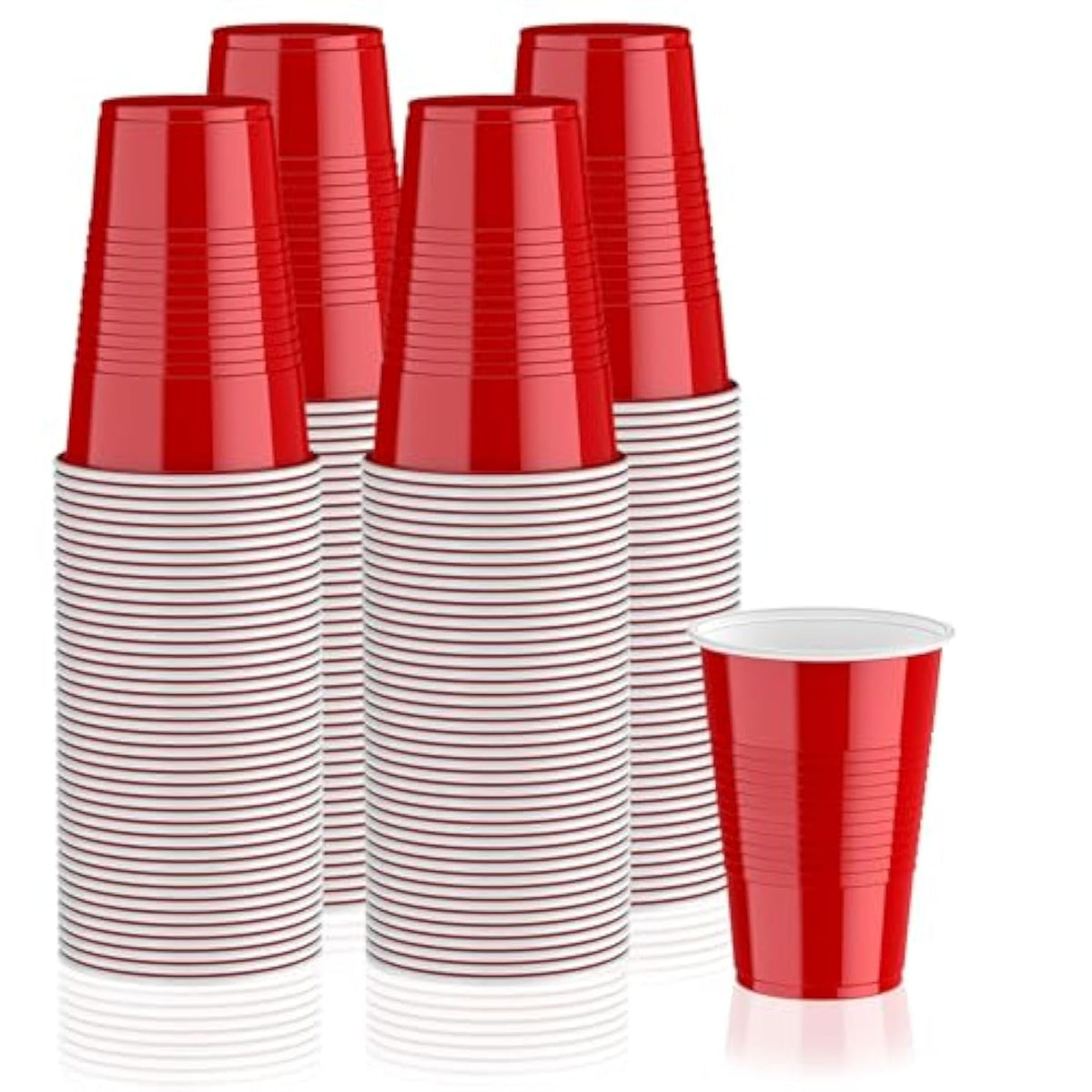 240 Pack 16 Oz Disposable Plastic Cups, Red Party Plastic Cups For Parties, Picnics And Bbq