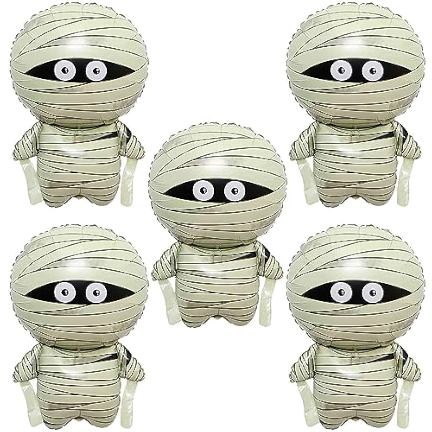 5Pc 30" Halloween Mummy Foil Balloons – Party Decorations
