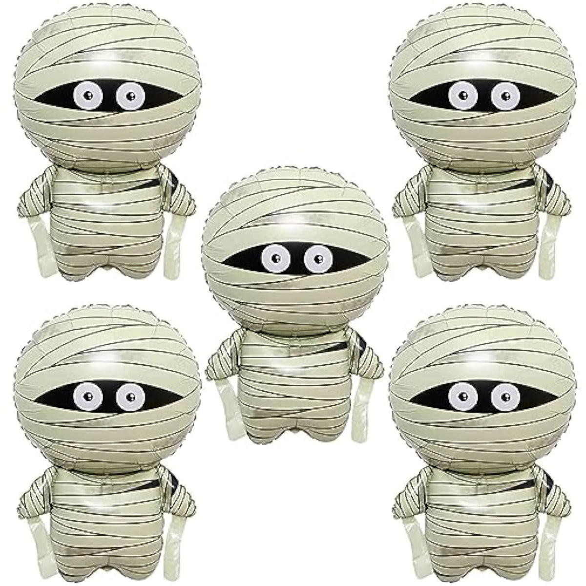 5Pc 30" Halloween Mummy Foil Balloons – Party Decorations