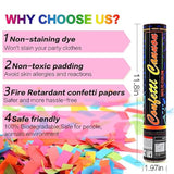 12 Pack Multicolor Biodegradable Confetti Cannons for Party Celebrations