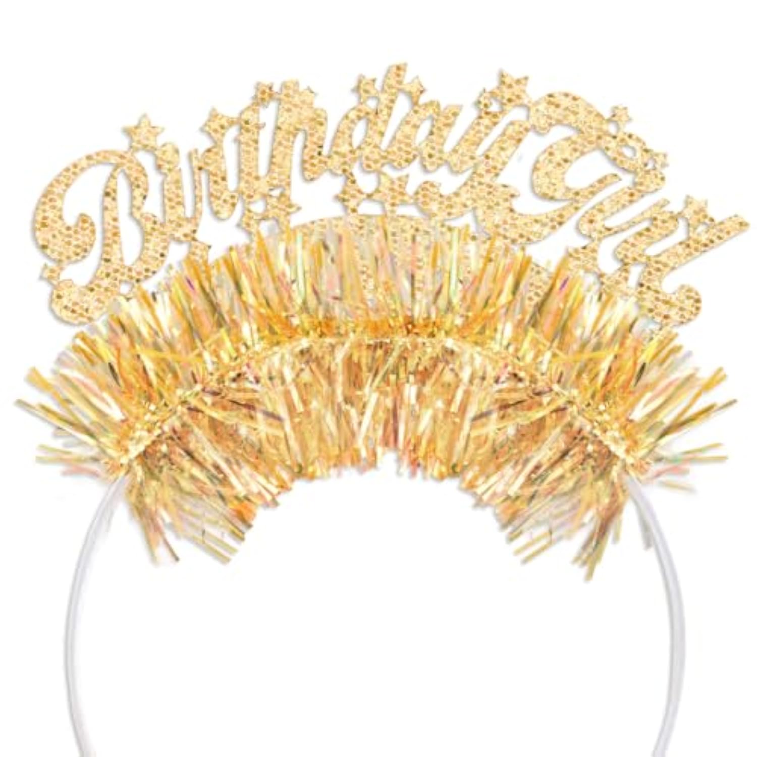 Gold Birthday Girl Headband - Fits Adult + Child | Bday Hair Accessory, 21St Party Favor, Golden Decorations, 30Th Supplies, Sweet 16, Cute Head Piece