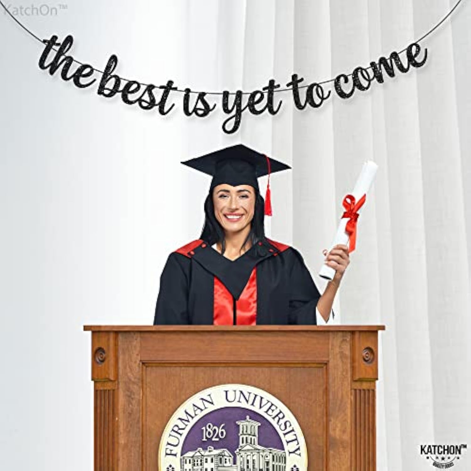 Glitter The Best Is Yet To Come Banner - 10 Feet, No Diy | Gold Congratulations Banner, 2025 Graduation Decorations | Congratulations Decorations For Gold Graduation Decorations 2025