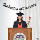 Glitter The Best Is Yet To Come Banner - 10 Feet, No Diy | Gold Congratulations Banner, 2025 Graduation Decorations | Congratulations Decorations For Gold Graduation Decorations 2025