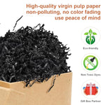 Shredded Paper For Gift Baskets, 1/2Lb (8 Oz) Black Crinkle Paper Filler, Crinkle Cut Paper Shred For Birthdays, Weddings,Boxes Bags, Christmas, Basket Filler,Anniversaries,Gift Wrapping