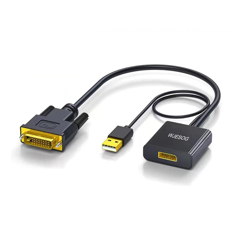 Dvi To Displayport Adapter,Dvi-D To Dp Male With Usb Power,Support 1080P@120Hz