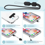 4-Pack Adjustable Phone Lanyard Wrist Straps for iPhone and Android Black Grey