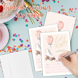 Let'S Roll?Birthday Invitations, Roller Skate & Balloon Birthday Party Invite Cards For Boys & Girls - 20 Double Side Fill-In Invites With Envelopes, Party Favor & Decorations - 17