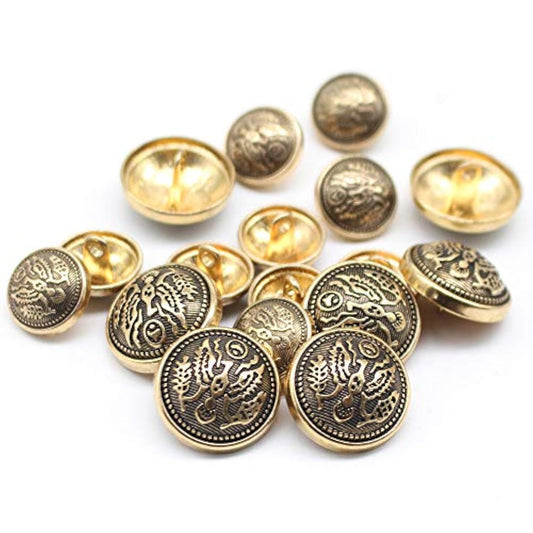 14Pcs Antique Gold Blazer Buttons For Men'S Suits Blazers Sport Coats