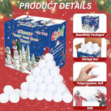 50-Pack Indoor Snow Toy Balls Soft Fake Snow Fight Set for Kids Party Games