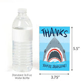 Big Dot of Happiness Shark Zone - Jawsome Shark Party or Birthday Party Thank You Cards (8 count)