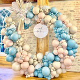 Pink Green Balloon Garland Double Stuffed Sage Green Nude Gold Balloon