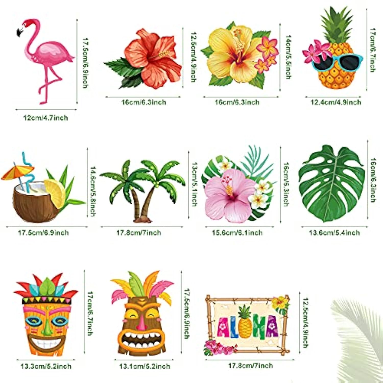 30pcs Luau Swirl Decorations Tropical Ceiling Decor for Beach Party