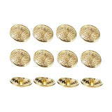 12 Pcs Flowery Openwork Metal Shank Buttons Craft For Diys Sewing Embe