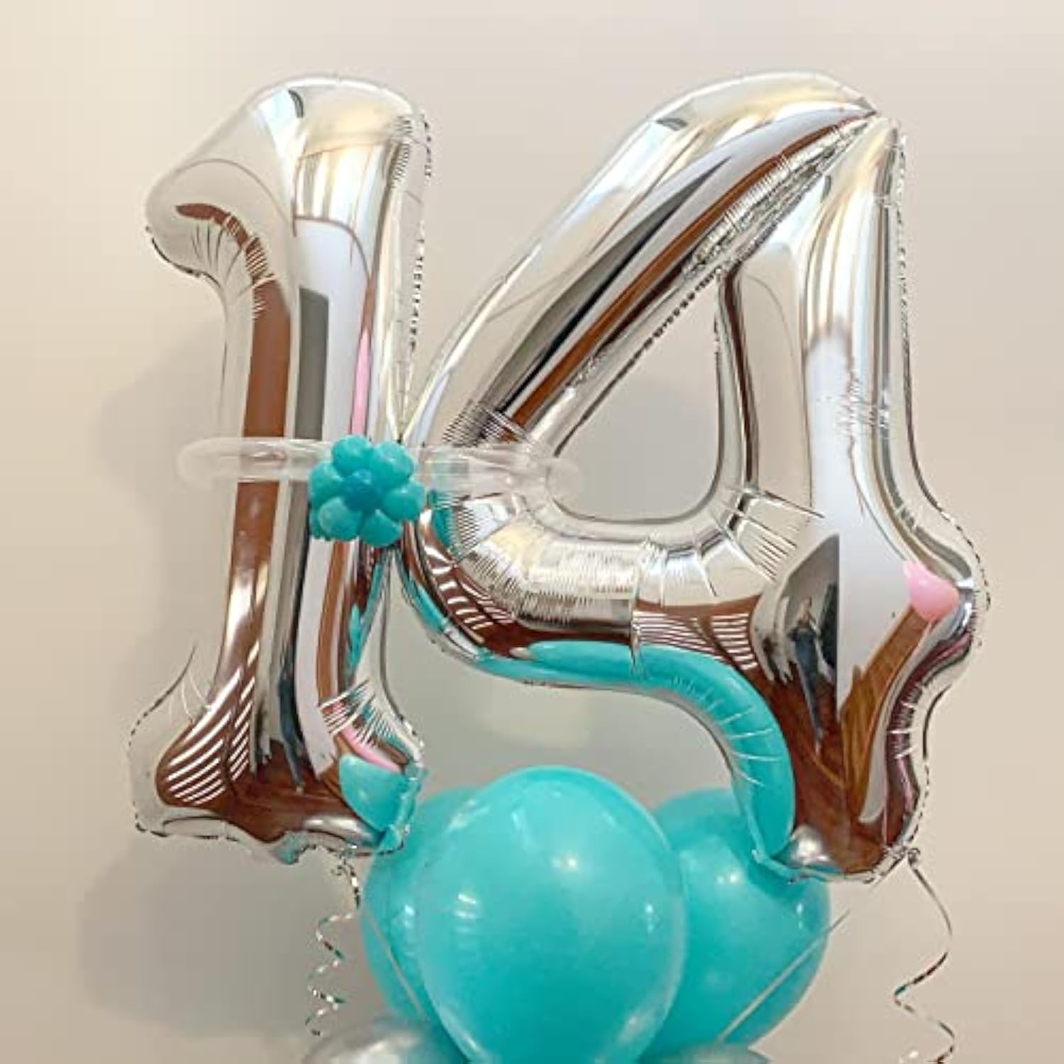 40" Silver Number Balloons – Giant “15” or “51” for 15th Birthday & Anniversary Party Decor