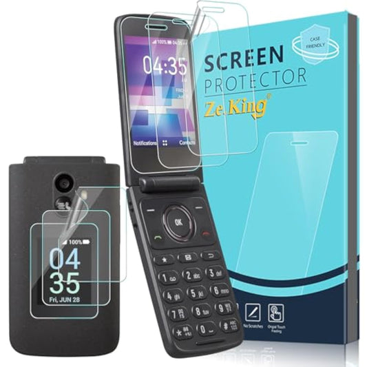 (3 Pack For Tcl Flip 3 2024 Screen Protector (Pet), [Hd Clarity] Case Friendly Anti-Scratch, High Definition Clear Shield (Pet)