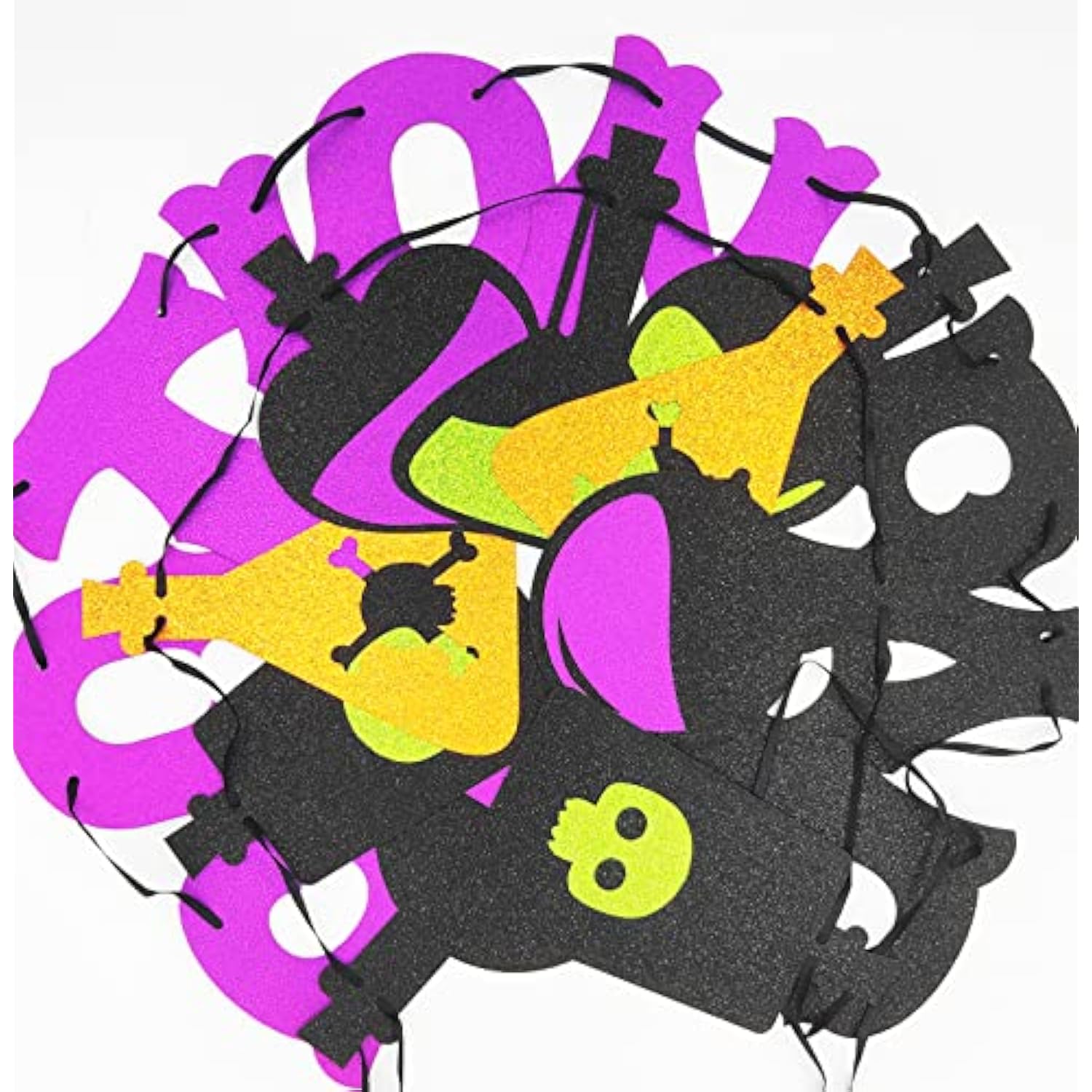 Glitter Potion Bar Banner with Signs Halloween Hocus Pocus Witches Garland for Party Decor