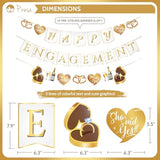 Happy Engagement Banner, Just Engaged Banner, Happy Engagement Decorations | Just Engaged Decorations | Almost Married Sign | Congratulations Wedding Decor Sign With Balloons