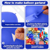 Red Blue Gold Balloon Garland Kit, 120Pcs Royal Blue Red Arch Kit With Gold 4D Foil Balloon Long Balloons Different Sizes For Video Theme Birthday Baby Shower Party Graduation Game Bachelorette Decor