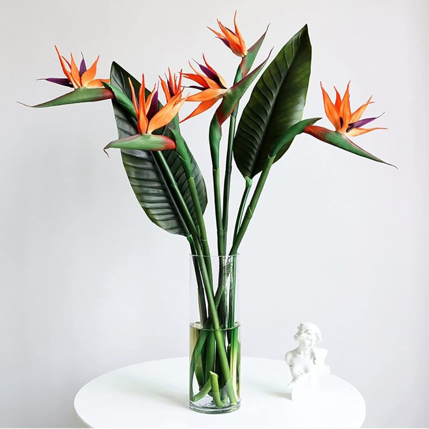 Artificial Flowers Bird Of Paradise Greenery Plants Indoor Outside Garland Home Garden Office Verandah Wedding Decorations 6Pcs (Yellow, 6 Pack)