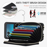 Compatible For Motorola Razr 2024 Case With Card Holder,Wallet Phone Cover For Moto Razr 2024 Leather Wristlet Finger Loop Case With Detachable Strap For Moto Razr 50 Black